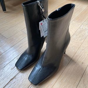 Zara square toe boots sz 8.5 (39)